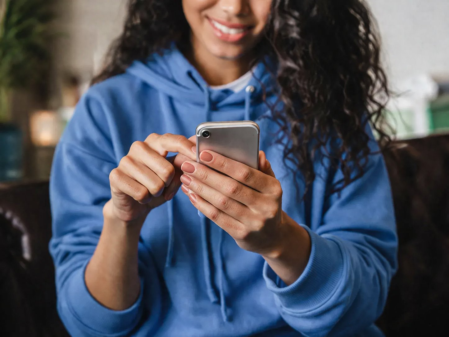 Person using phone service